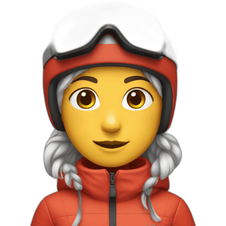 Red ski outfit emoji