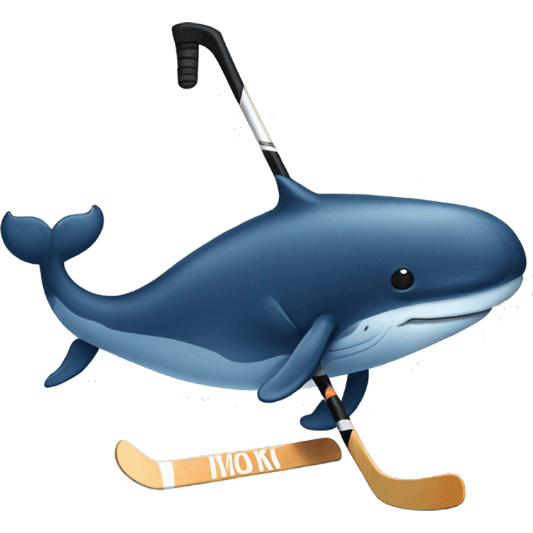 Whale hockey emoji