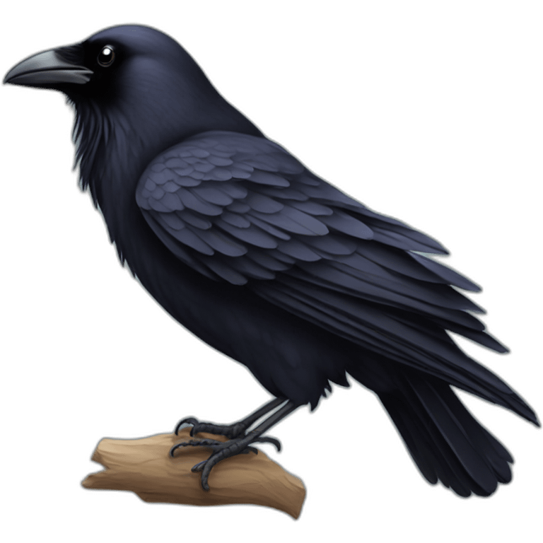 Raven bird black flies emoji