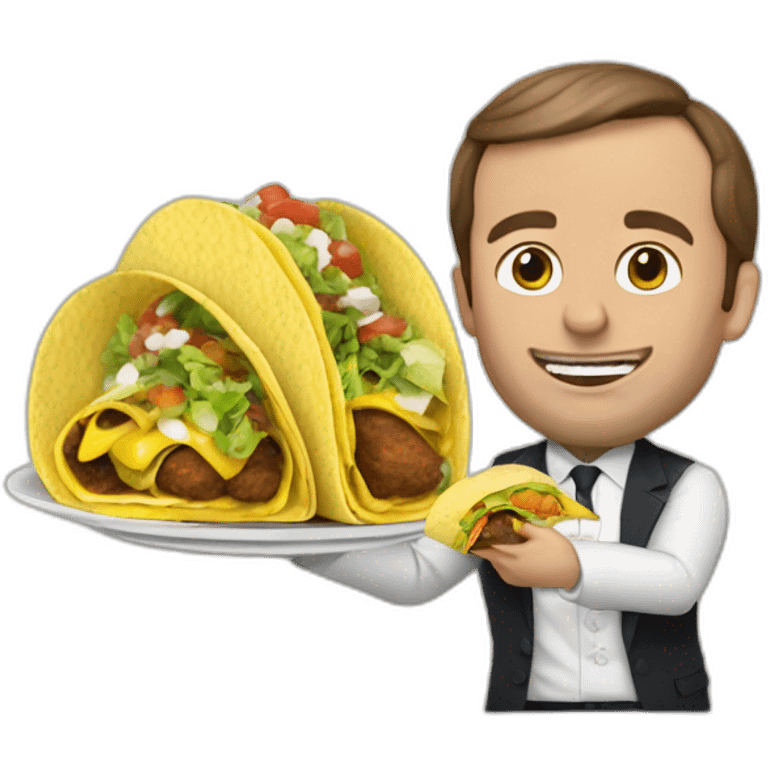 macron qui mange un tacos emoji