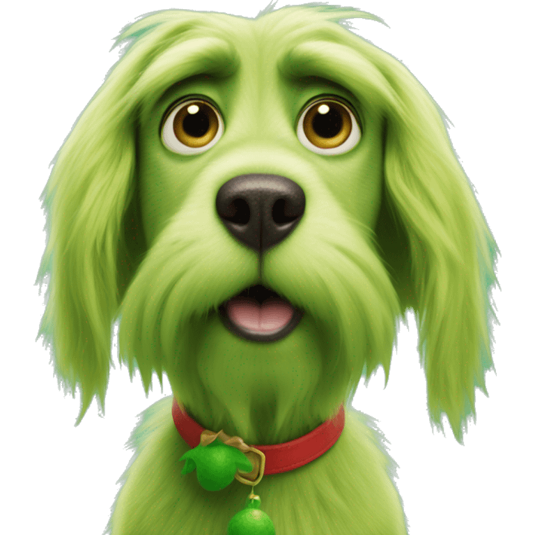 The grinch as a dog emoji