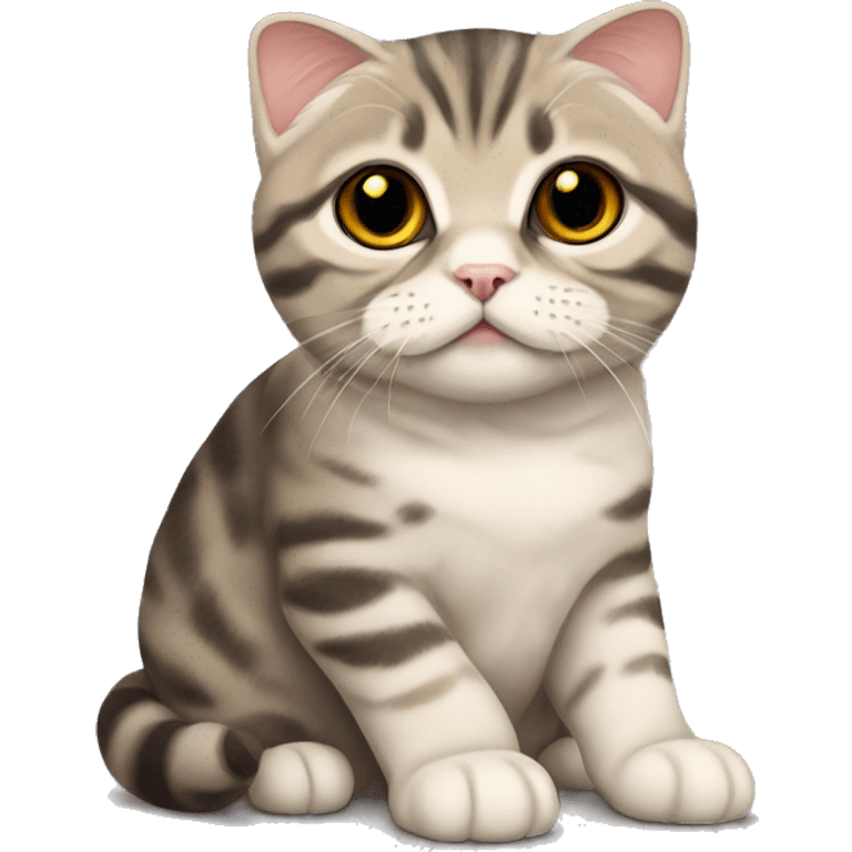 Scottish fold tabby  emoji