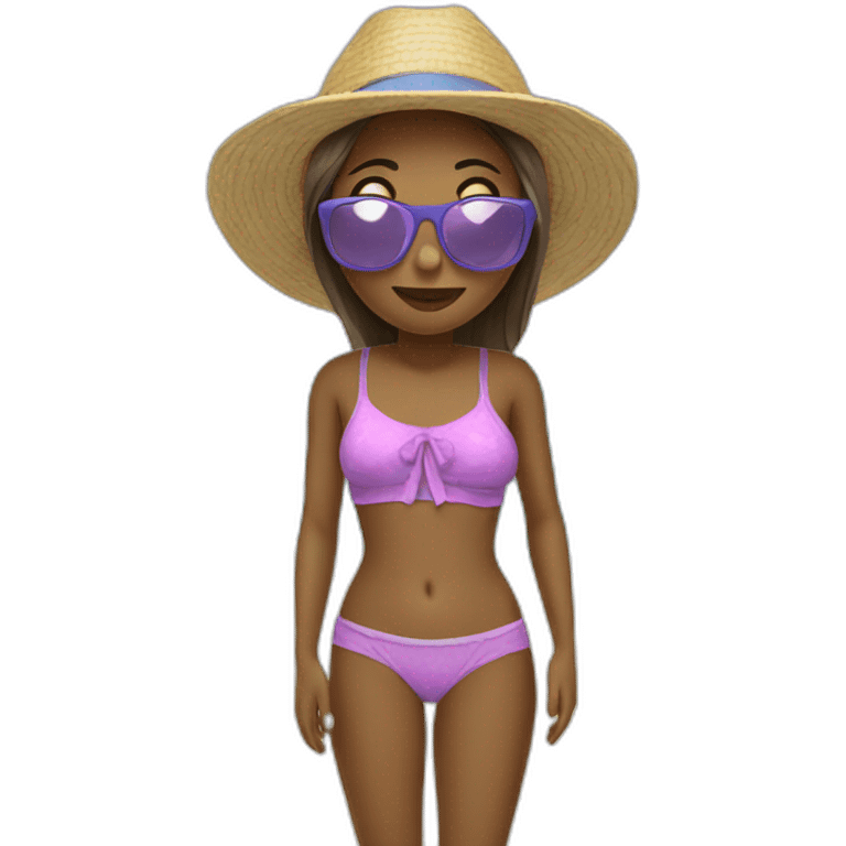 A  beach clothes wearing woman emoji