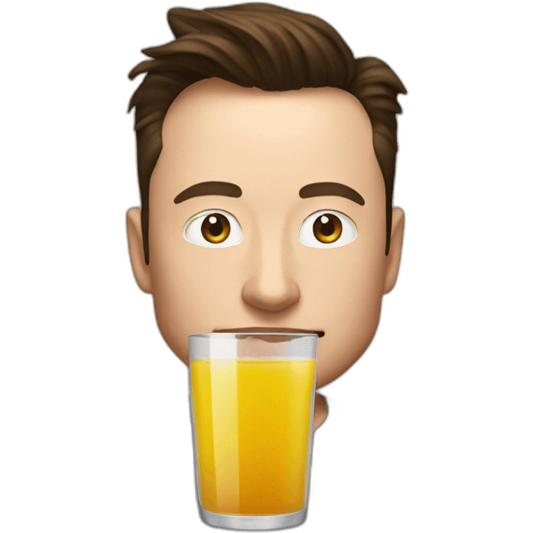 Elon musk drink apple juice emoji