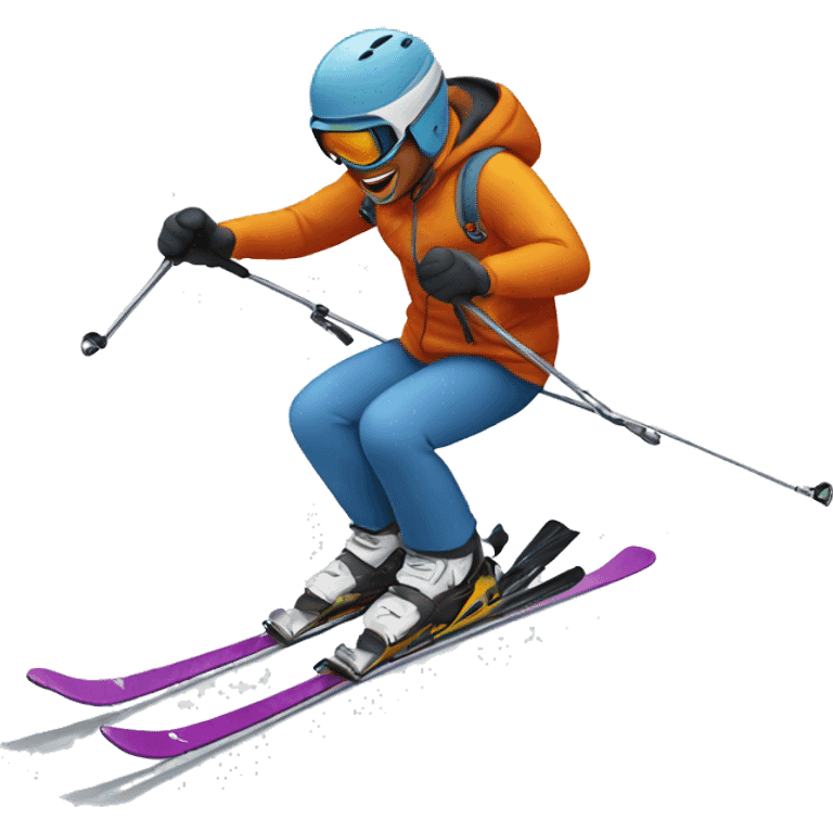 Skier with wobbly legs emoji