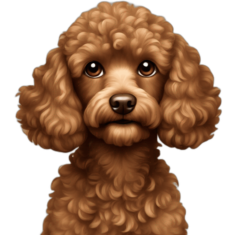 Curly brown toy poodle  emoji