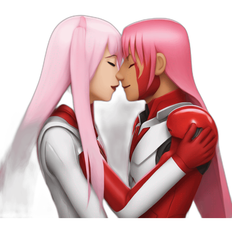 Zero two kissing mercy emoji