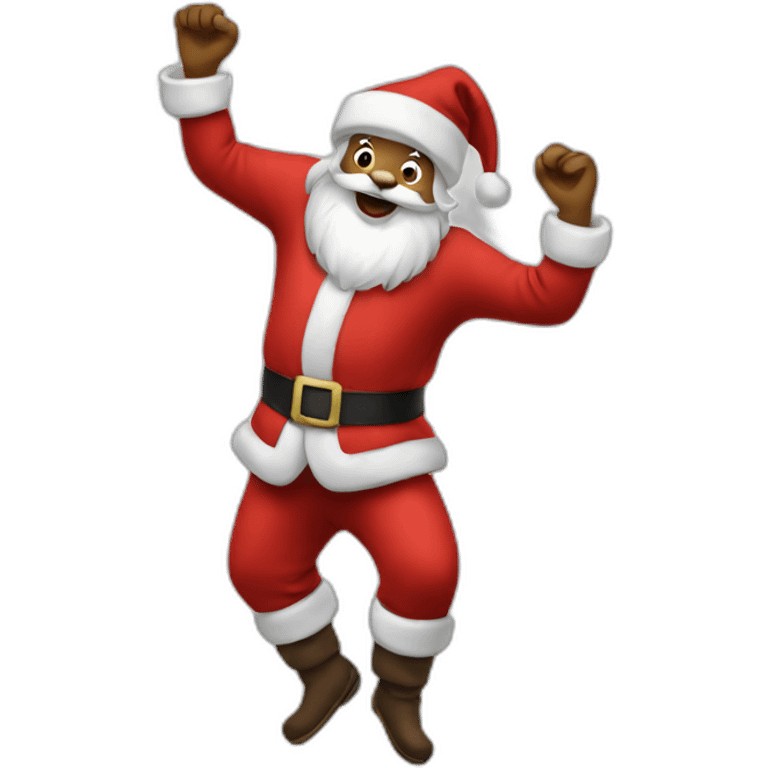 Dancing santa emoji