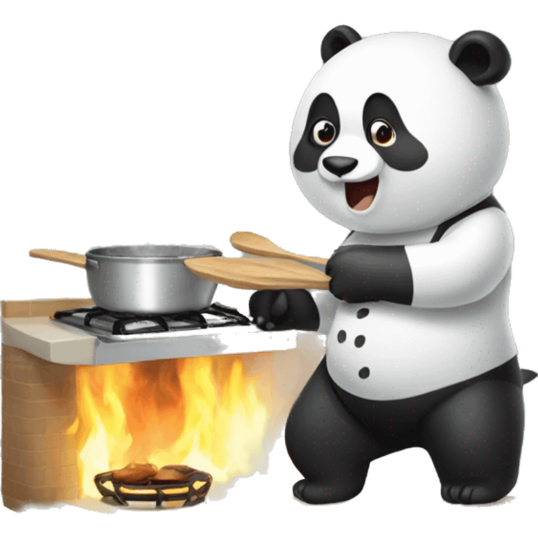 Panda cooking emoji