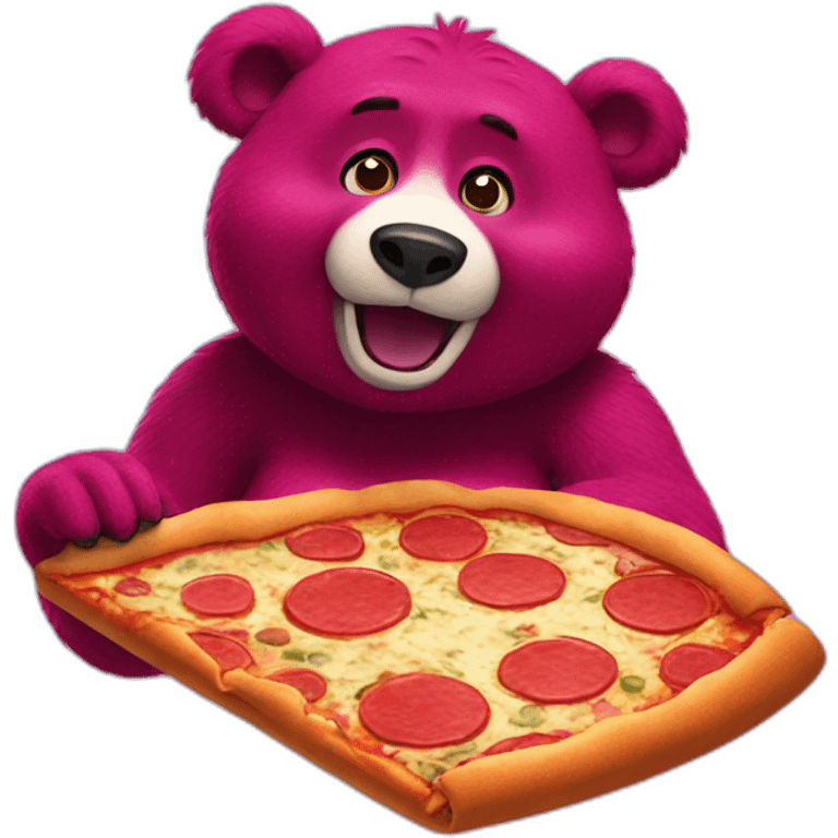 Lotso eating pizza emoji