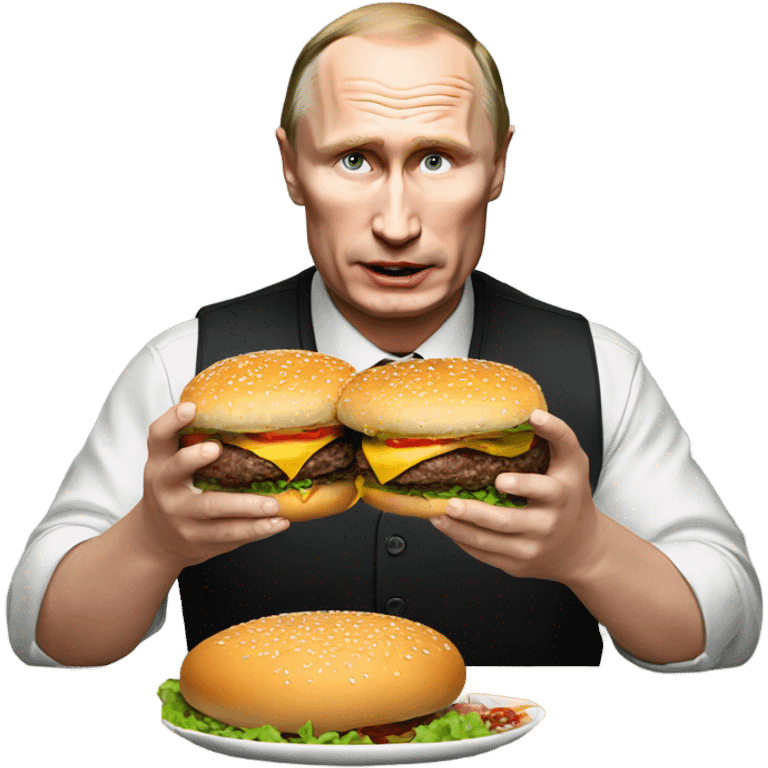 Putin eating burgers emoji