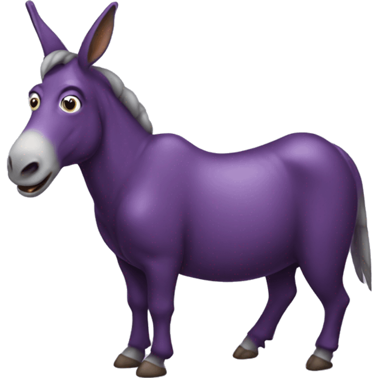 Eggplant donkey emoji