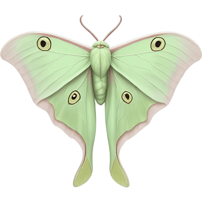 Luna moth gray emoji