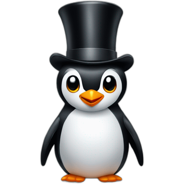 penguin with top hat emoji