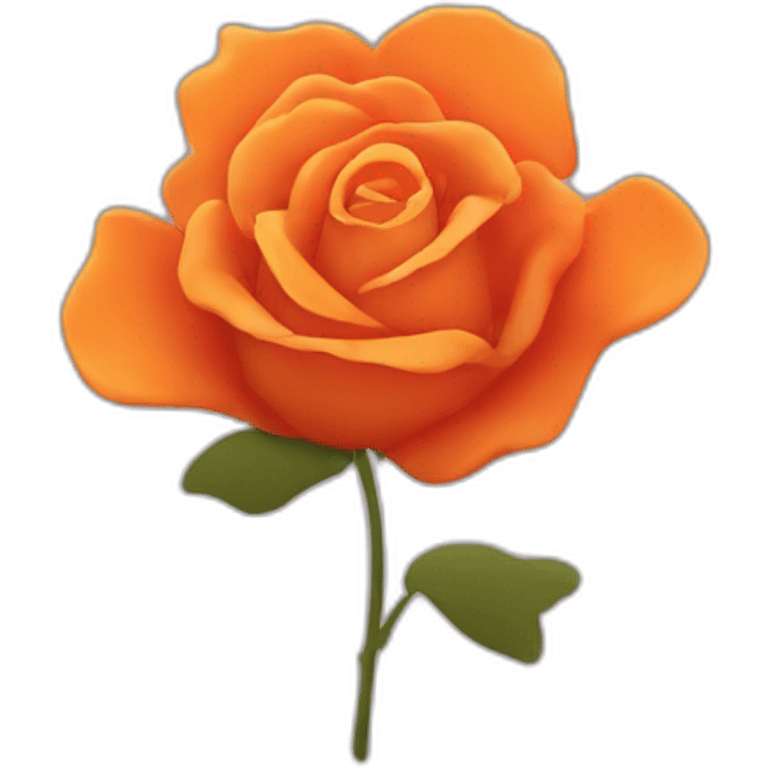 Une fleur en silhouette de femme de couleur orange rose emoji