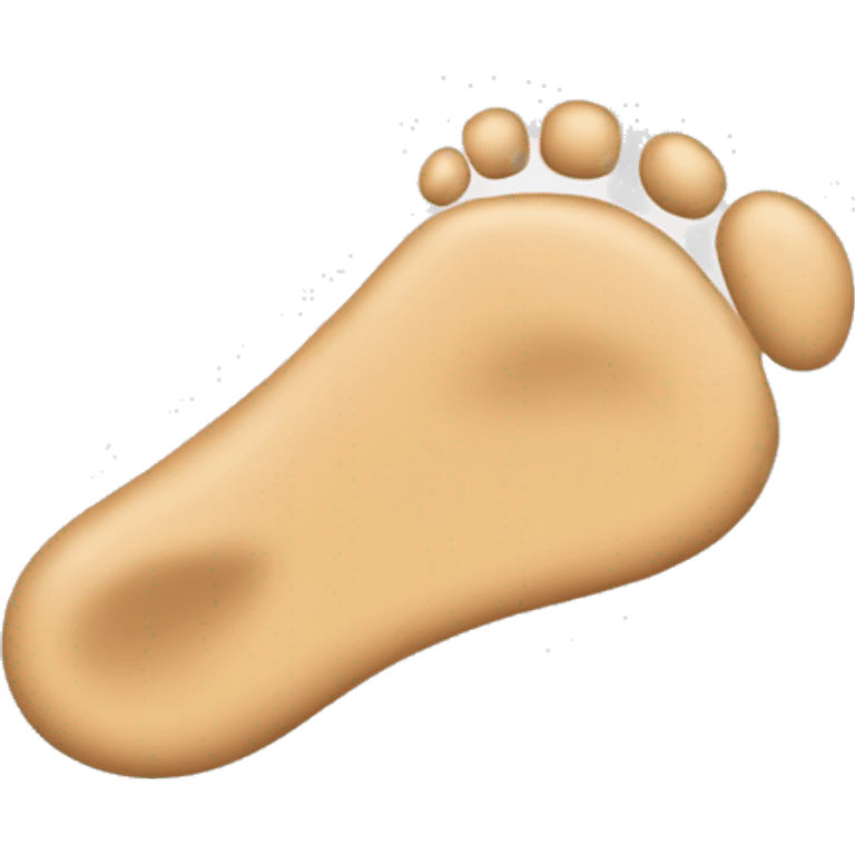 A foot with the big toe up and the other 4 toes down emoji