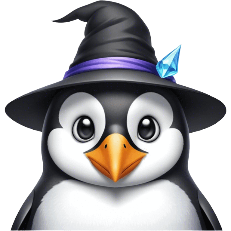 Penguin wizard emoji