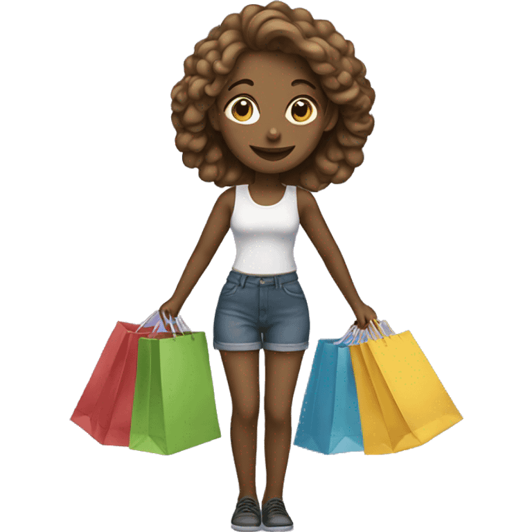 Girl with shopping bags emoji