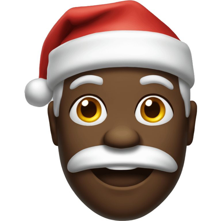 Black santa grimacing emoji