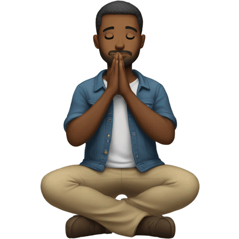 A man praying for USA emoji