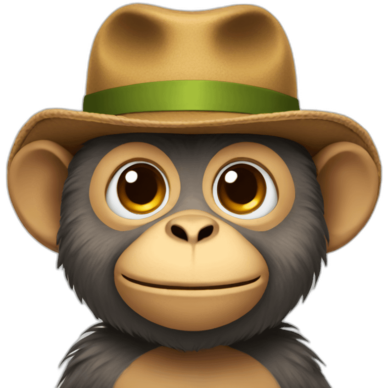 monkey with a hat emoji