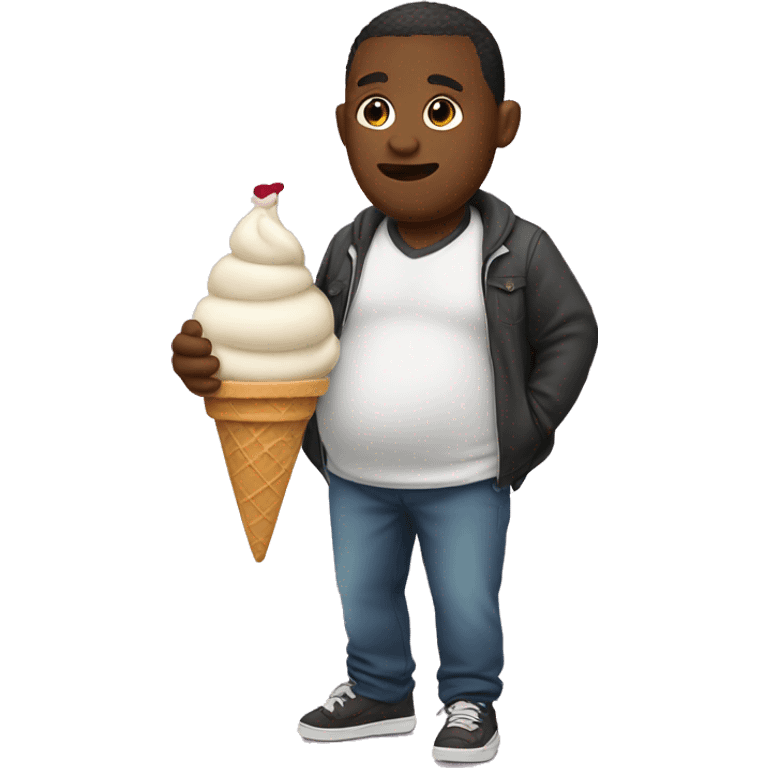 pregnant man with ice cream emoji