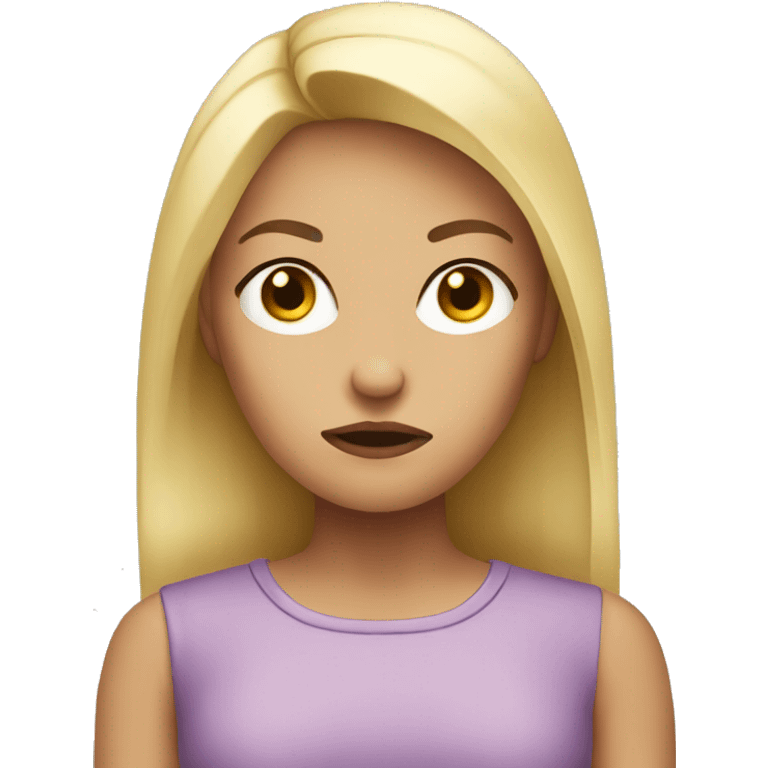 Annoyed girl blonde  emoji