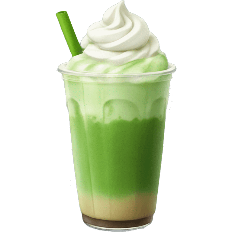 Iced matcha latte emoji