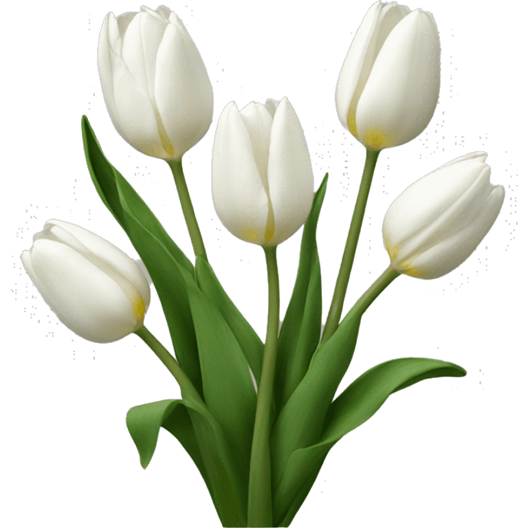 Tulipanes blancos  emoji