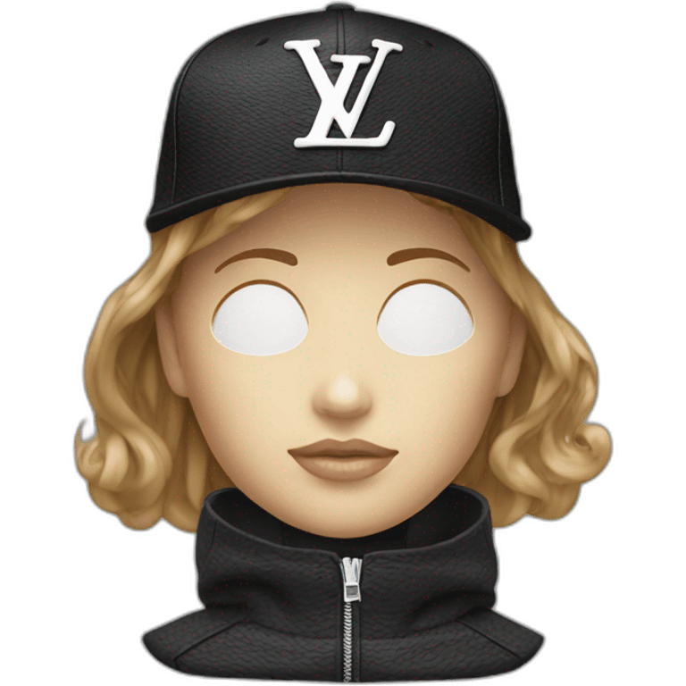 Only Louis Vuitton cap no face emoji