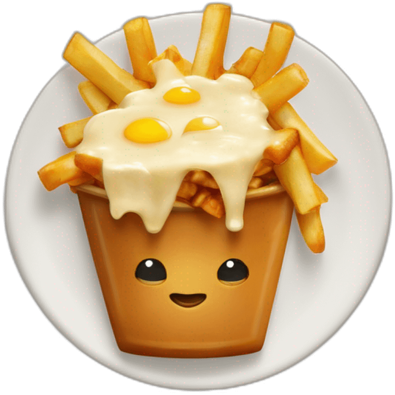 poutine qui mange une poutine emoji