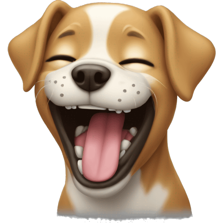 Dog laughing emoji