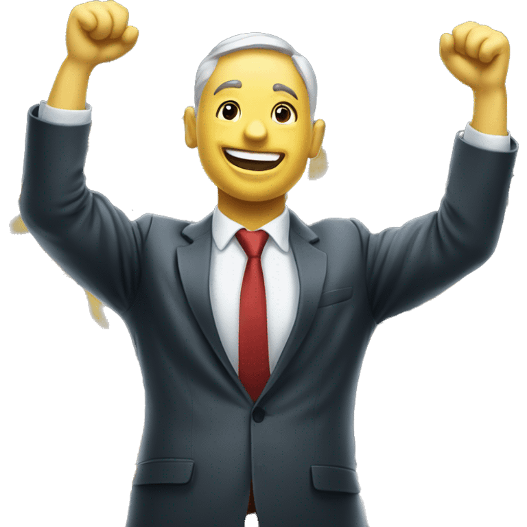 celebrating win corporate finance emoji