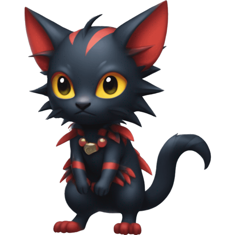  Kawaii Edgy Cool Beautiful Nargacuga-Litten full body emoji