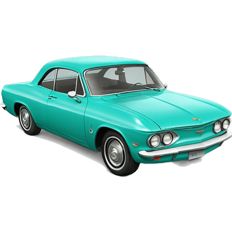 Chevy Corvair turquoise emoji