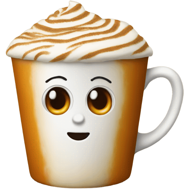 Realistic pumpkin latte emoji