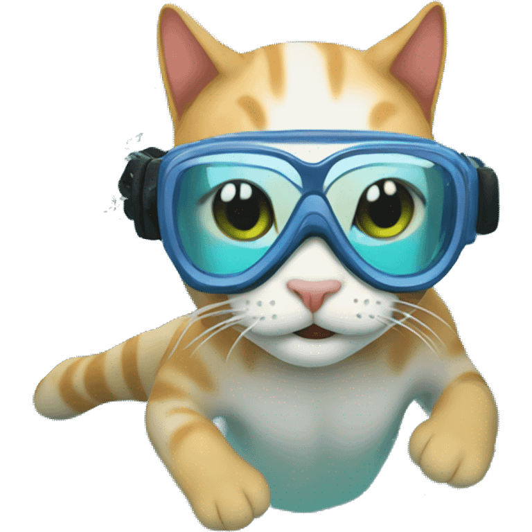 cat snorkeling emoji