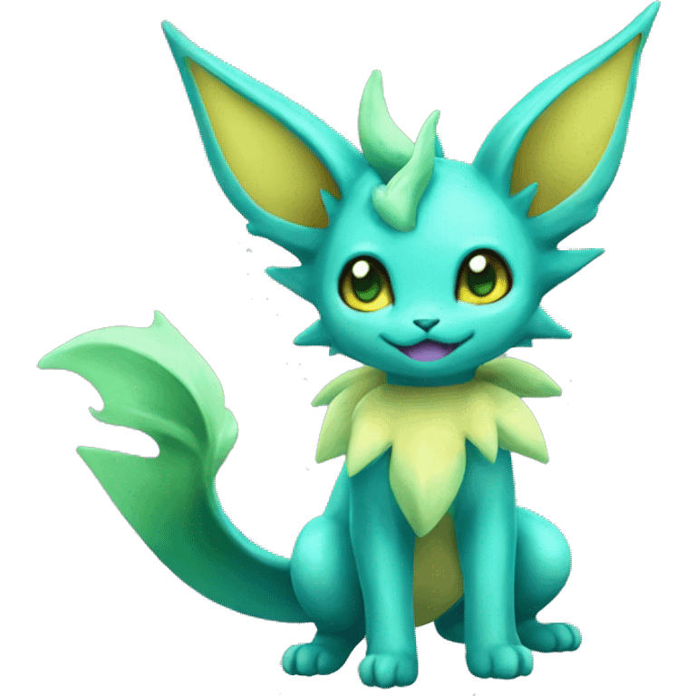 Vaporeon-Leafeon full body emoji