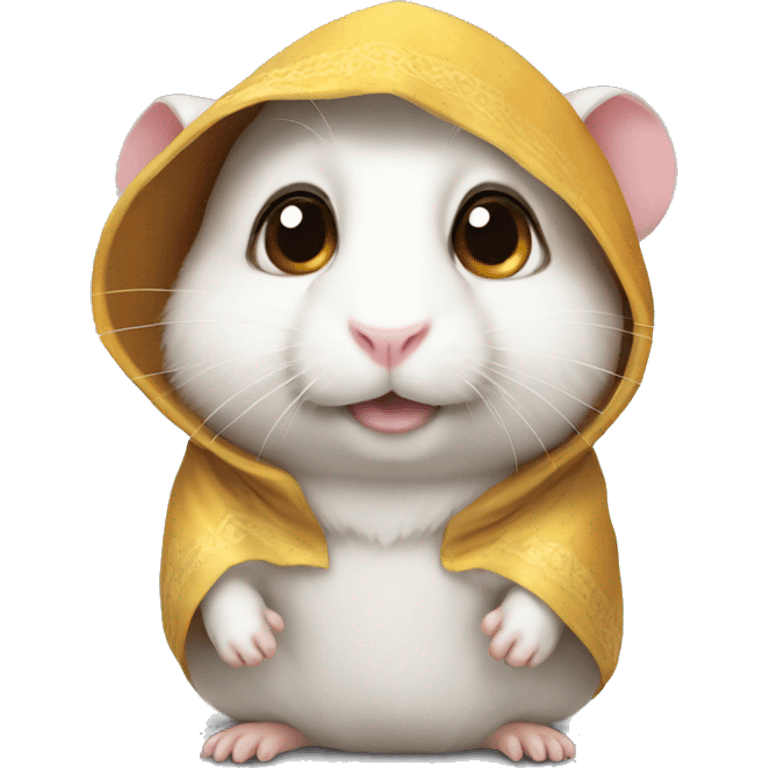 Arab white costume hamster emoji