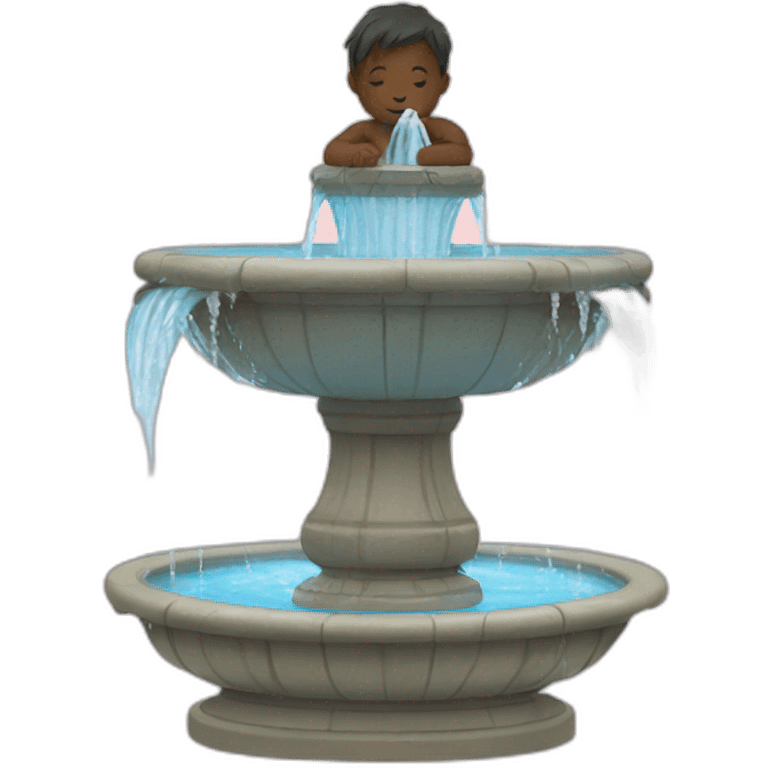 Fountain with baby in it emoji