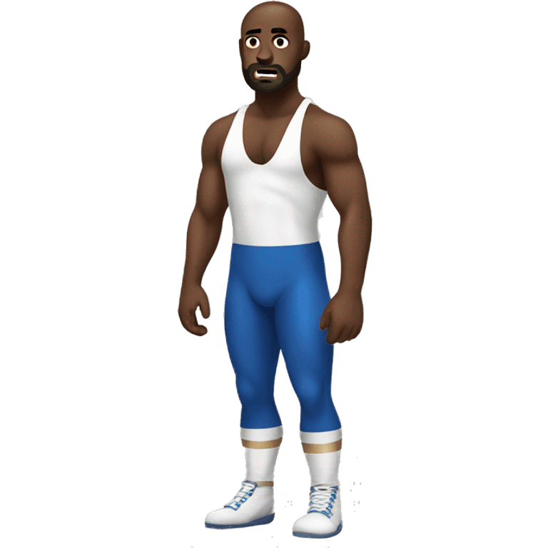 white Wrestler full body emoji