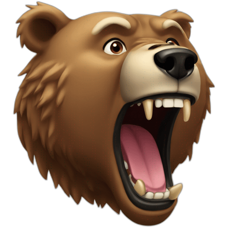 roaring bear emoji