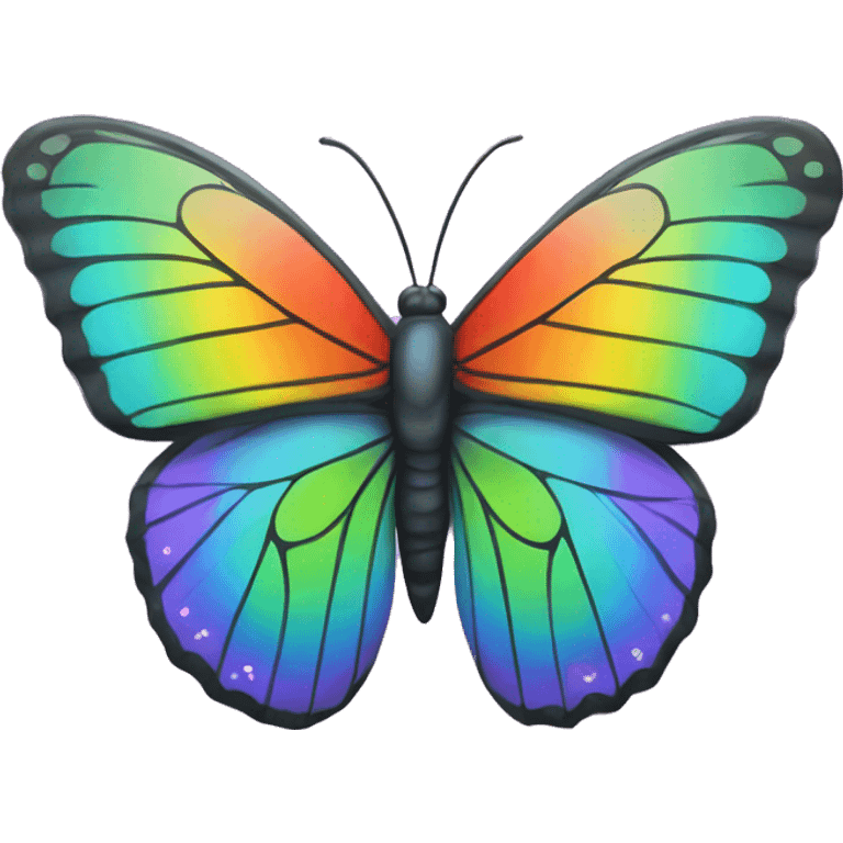 Rainbow butterfly emoji