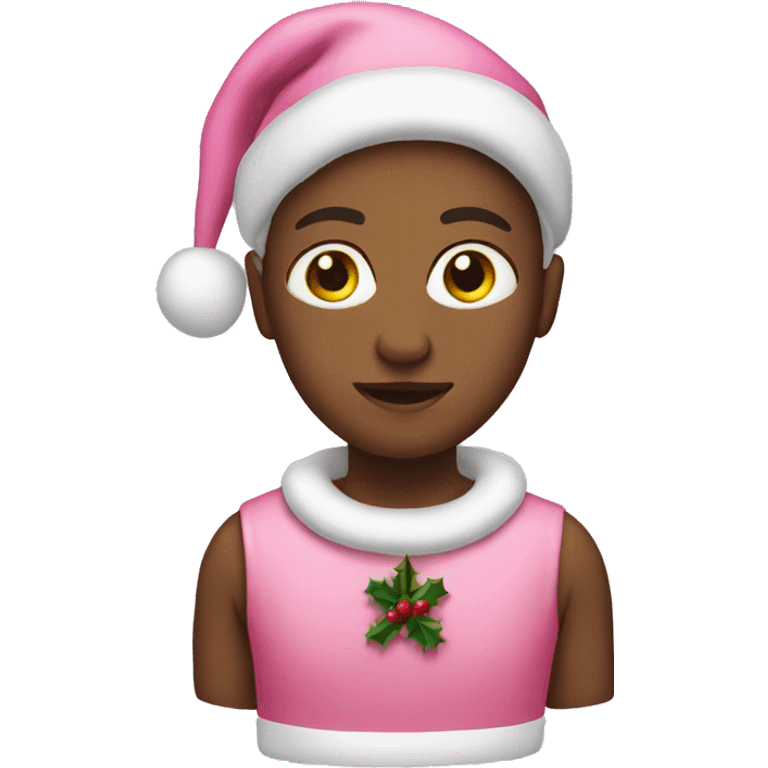 Pink Christmas emoji