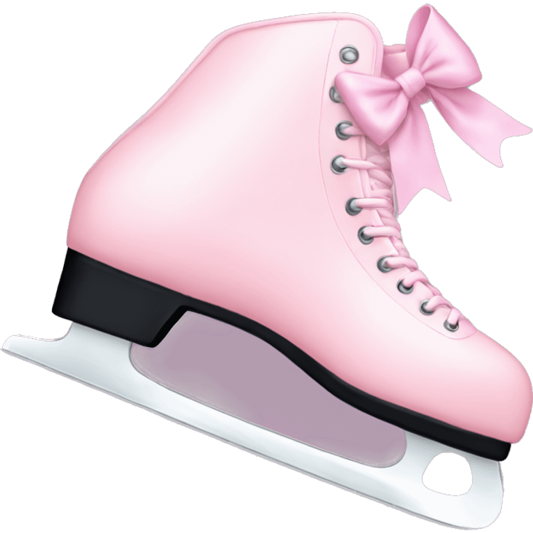 Light pink ice skates with bows emoji