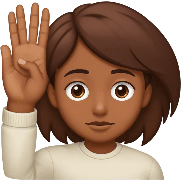 an face with a hand in front making the "too small" sign emoji