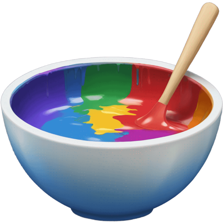 Bowl with paint emoji