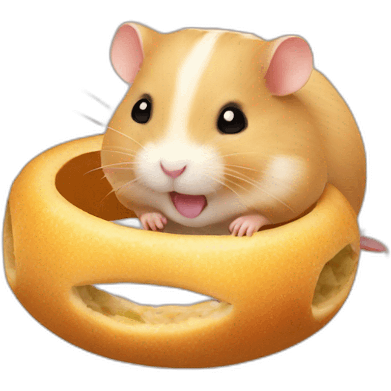 small hamster eat Pon de Ring emoji