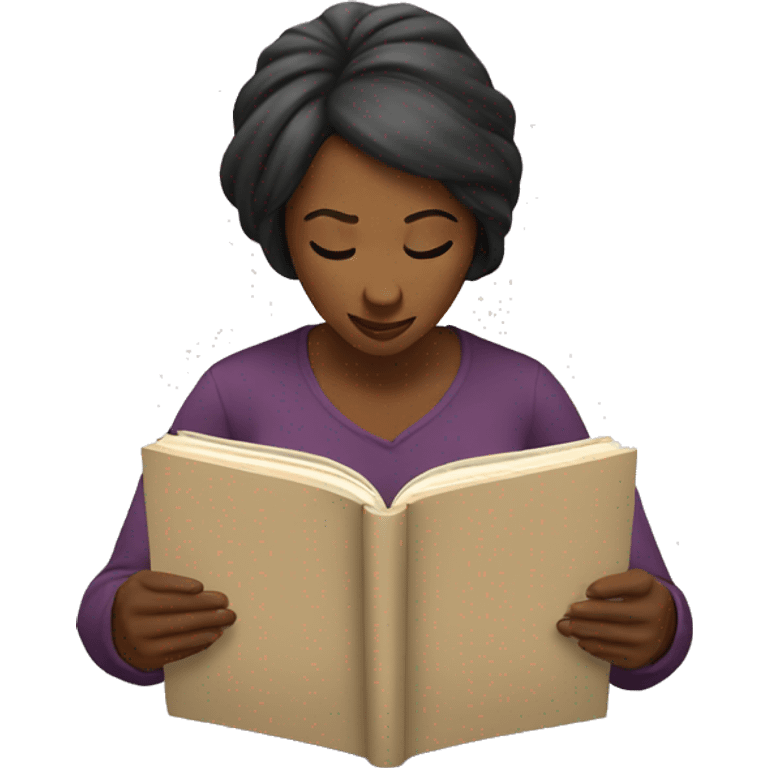 Woman reading emoji