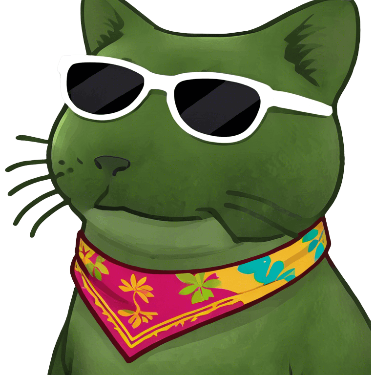 Cat with sunglasses emoji